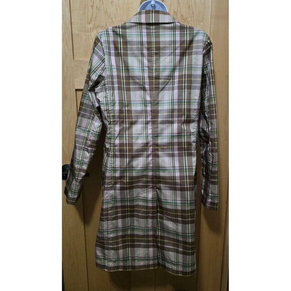 Vintage Brown & Pink Plaid Button-Front Coat Gap sz M - Picture 5 of 10